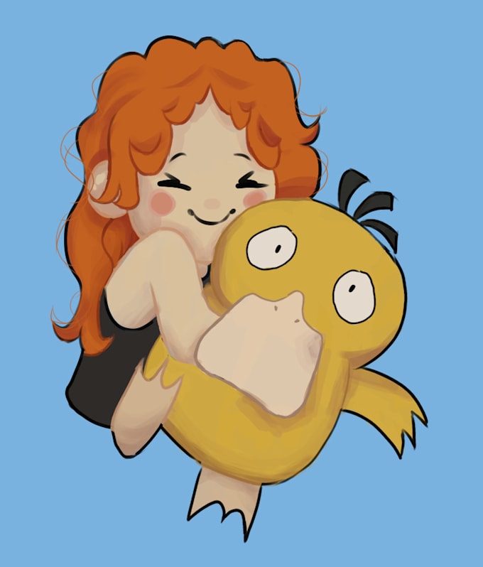 draw you holding your favorite pokémon