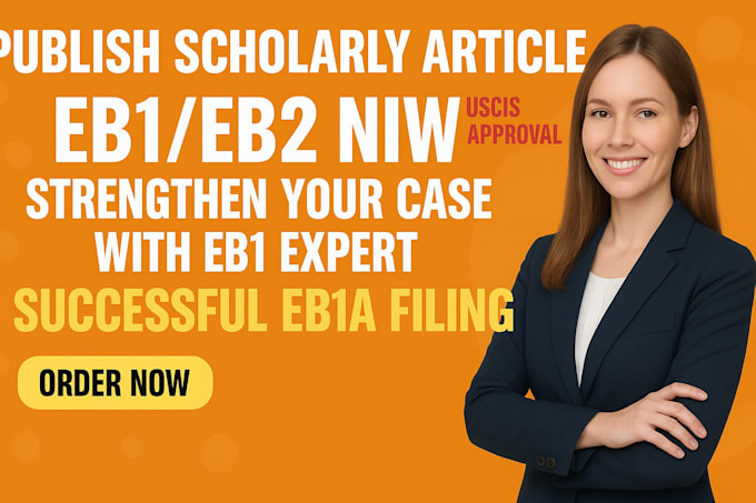 write and publish scholarly article and citation for eb1a, eb1 niw requirement