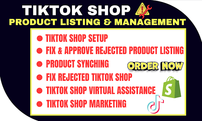 fix tik tok shop, manage tiktok shop, set up tiktok shop dropshipping marketing