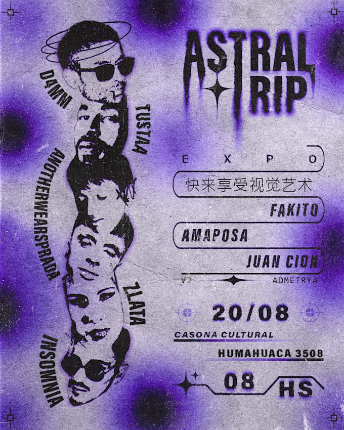 design psychedelic flyers for your rave