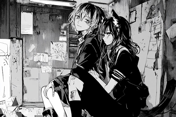 do any custom black and white illustration for your projects