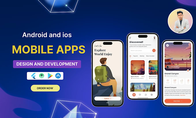 do flutter app development and react native mobile app for android and ios