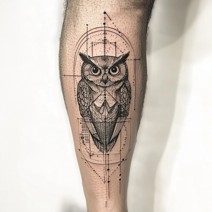 draw an unique watercolor tattoo design