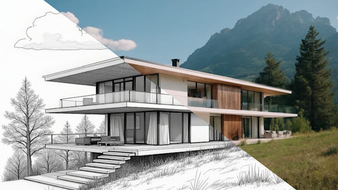 create ai generated illustrations or concepts from text or sketches