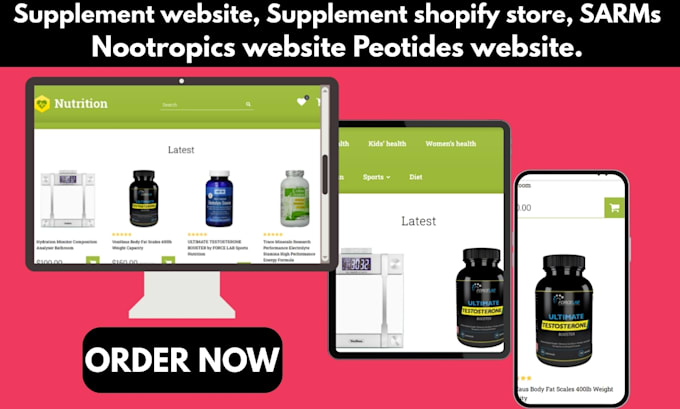 build supplement website peptide nootropics sarms nutraceutical supplement store