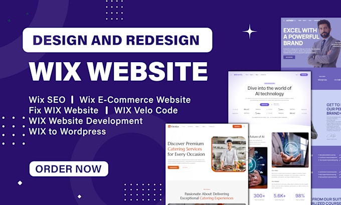 create wix website, landing page design, redesign, development and SEO