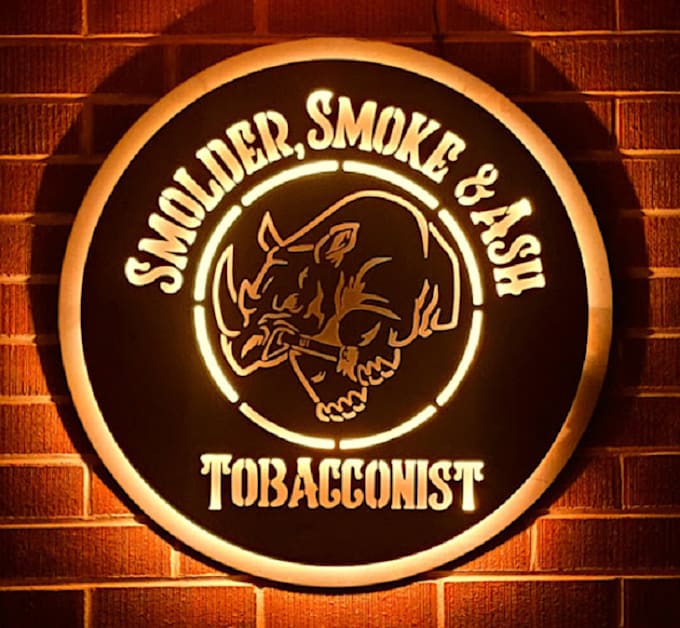 design unique smoke  logo