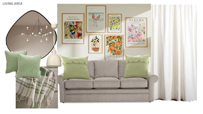 compose an interior mood board