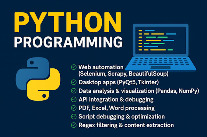 develop python scripts, automation, gui, coding, python, assignment, scraping