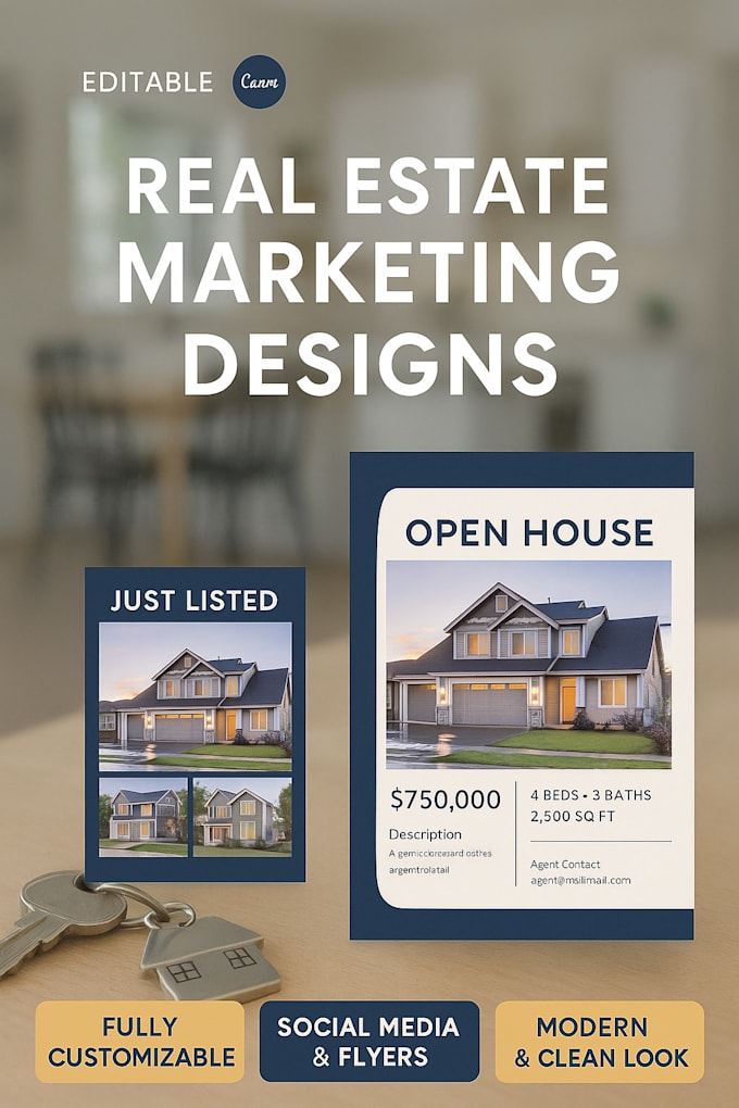 create custom real estate canva templates to elevate your brand
