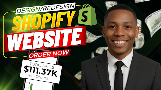 design or redesign your shopify dropshipping store for more sales in 24 hours