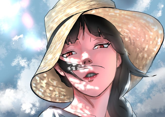 draw anime charecters and backgrounds , anime fanart