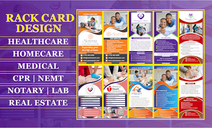 design home care medical health care rack card and flyer