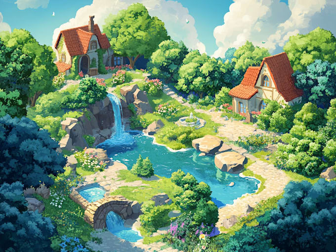 create a realistic landscape or background illustration