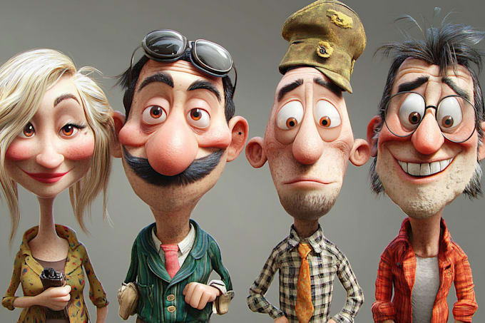 draw amazing cartoon character and scene