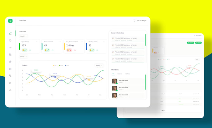 do web app design, saas CRM ui design in figma