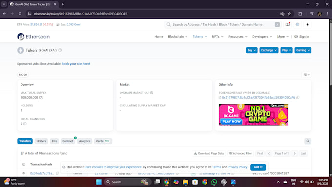 create erc20 token,  smart contract and uniswap setup