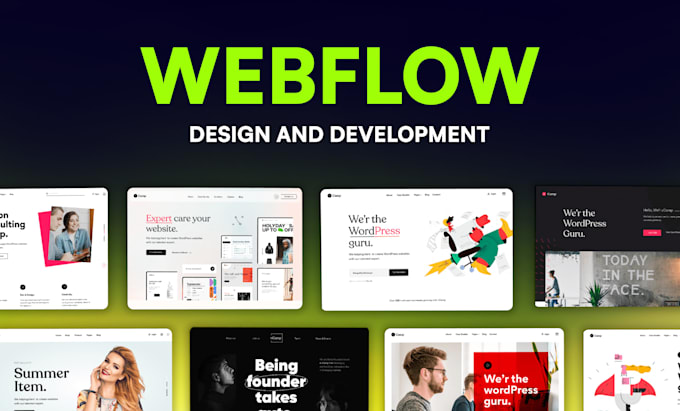 fix webflow errors and design a professional website