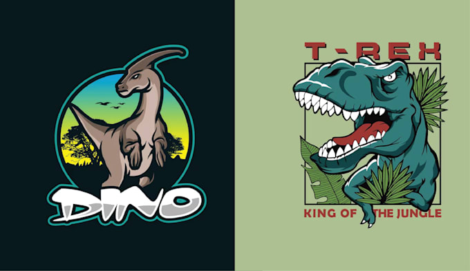 make amazing t shirt dinosaur logo
