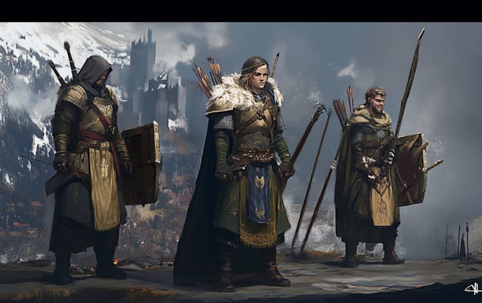 do concept art and character design