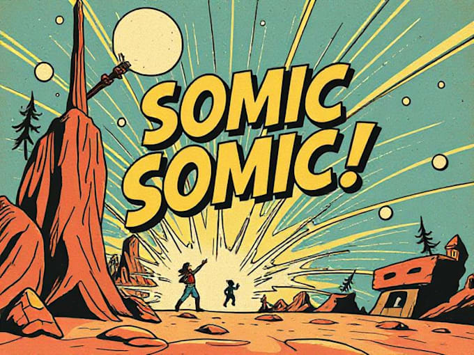 draw a retro vintage comic illustration