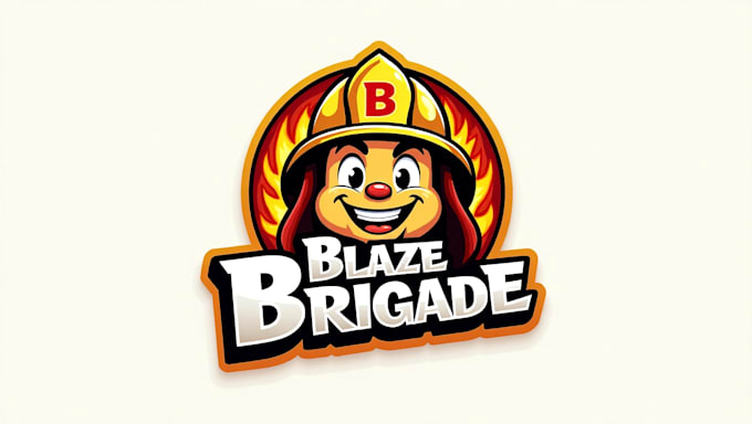design wonderful fire fighter mascot logo with unlimited revision