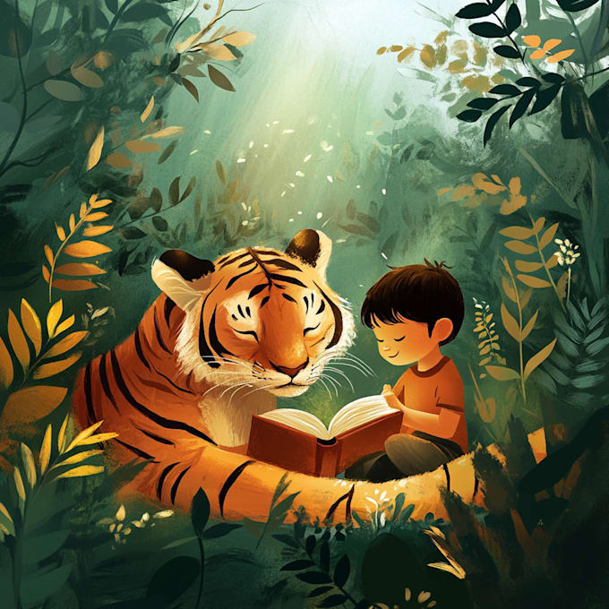 ai generated children book illustrations and characters