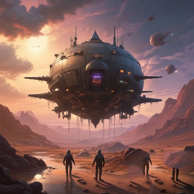 create a unique sci fi book cover