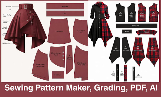 be your sewing pattern maker, tech packs and apparel grading for any garments