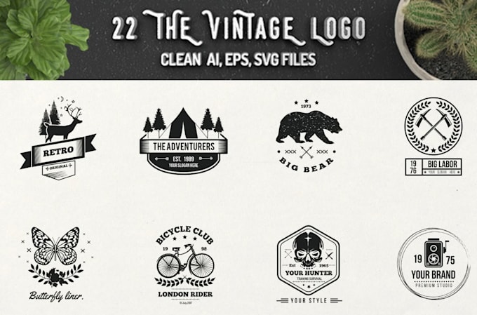 create hand drawn farmer animal vintage logo