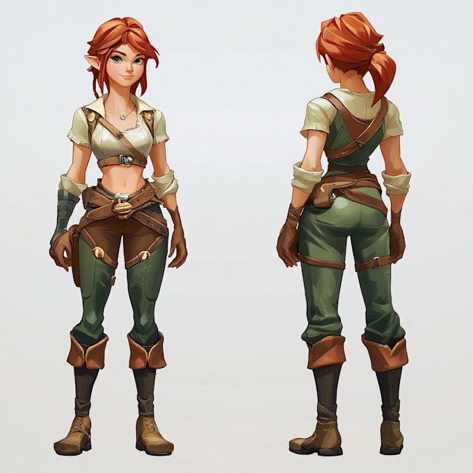 do game character art, 2d game character art