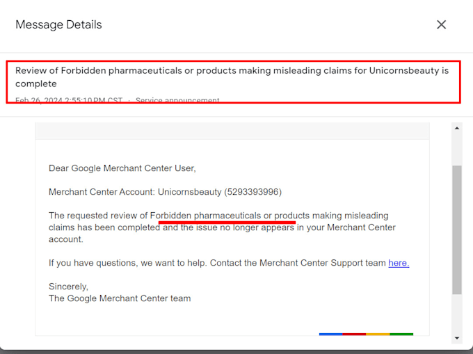 fix google merchant centre misrepresentation and website need improvement issue