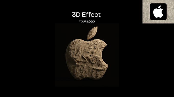 transform your logo into a realistic 3d textured render
