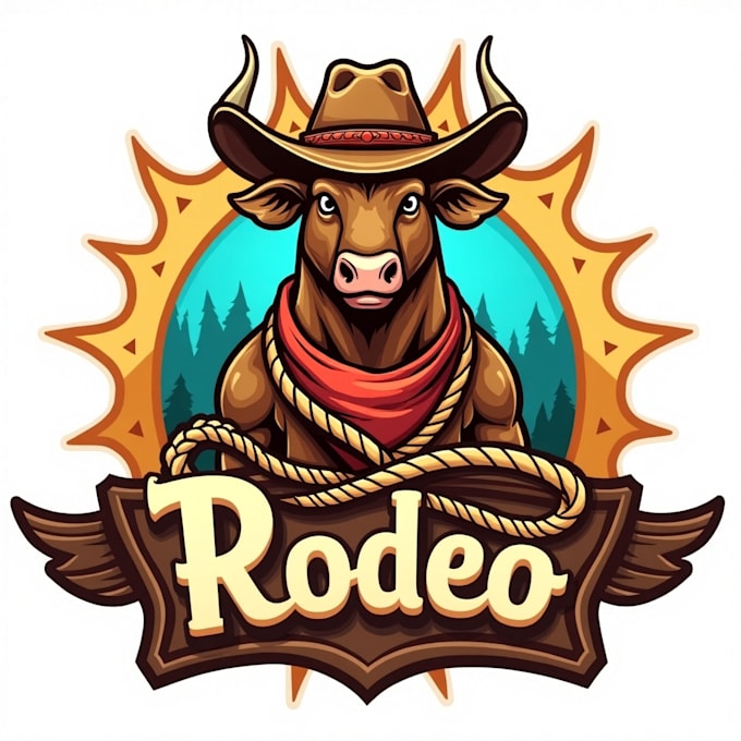 design high quality rodeo mascot logo with unlimited revision