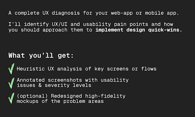 audit the UX UI of your existing app or web application