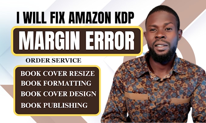 format your book for amazon kdp, fix margin errors, and resize book cover