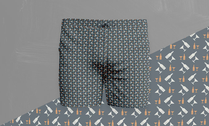 create swim trunks with unique pattern designs