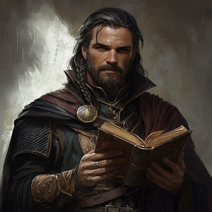 draw a d and d character art character modeling