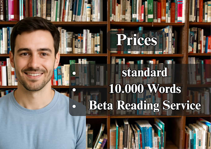 review your book with a critical eye and deliver feedback that adds value to you