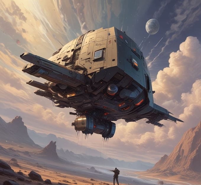create a unique sci fi book cover