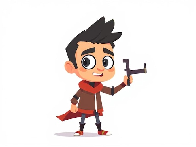 create a digital vector flat character illustration for you