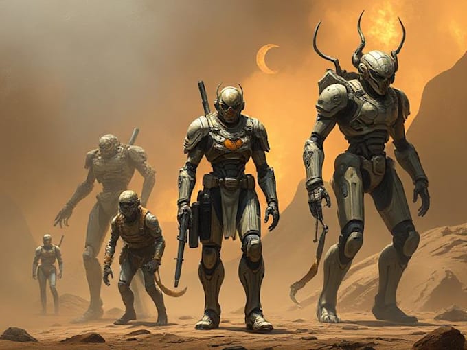 create amazing sci fi, characters, mechs, and creatures