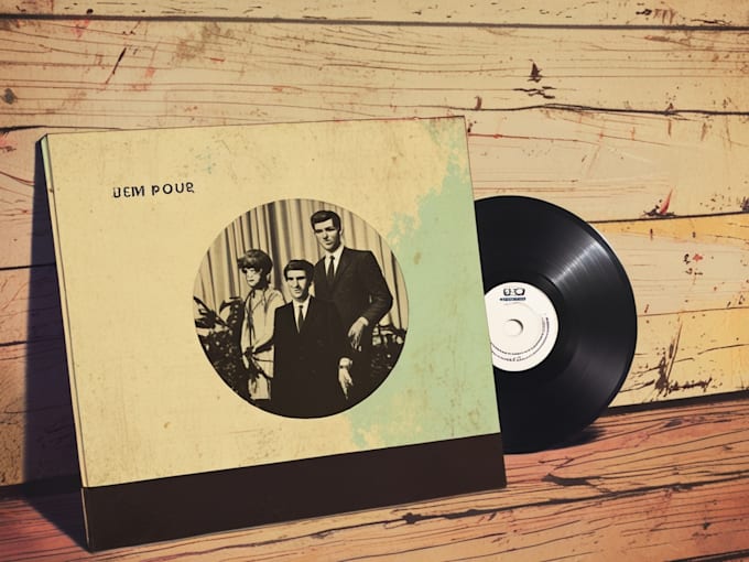 make vintage album cover for you