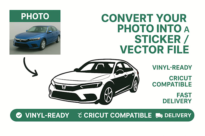 convert your image, logo, or idea into a decal, sticker, or cuttable file format