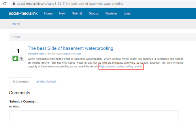 social bookmark backlinks live