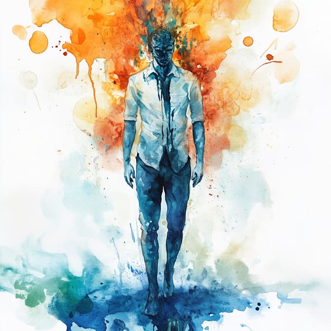 create watercolor portrait illustration