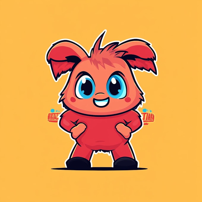 design cute mascot, cartoon character logo design