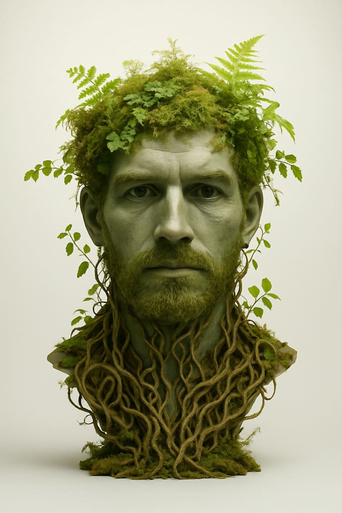 create stunning ai art of human nature fusion