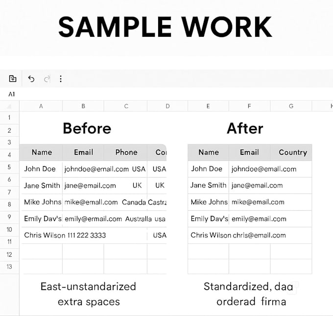do fast and accurate data entry in excel or google sheets