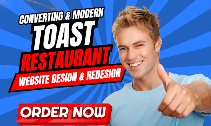 design toast food catering website bar restaurant cafe online ordering website